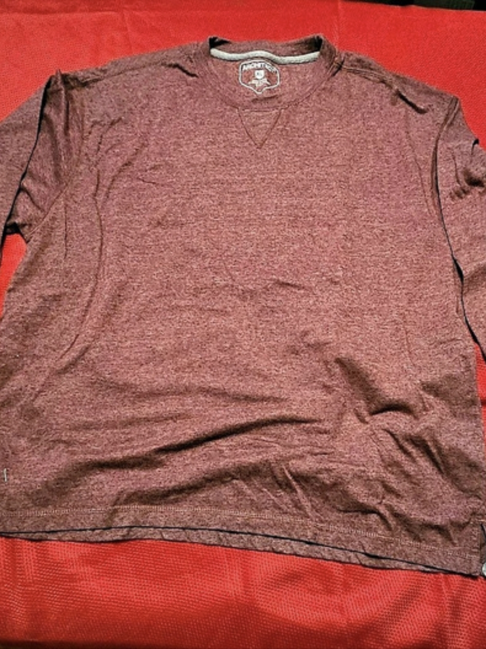 Architect Long Sleeve Tee Burgandy XL
